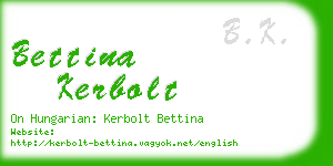 bettina kerbolt business card